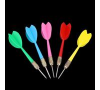 (As show, One size) Aiguilles de Flchettes, 15pcs / Ensemble Pointe de Flchettes Baril Color Flchettes Flchettes Rouge + Jaune + Vert + Violet + Bleu Jeu de Flchettes