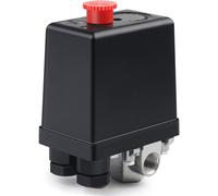 (As show, One size) Air Pressure Regulator 220V Air Compressor Valve 4 Holes Air Compressor Switch for Rapid Pressure Reduction