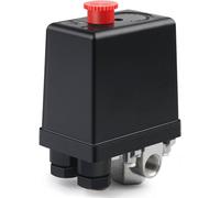 (As show, One size) Air Pressure Regulator 220V Air Compressor Valve 4 Holes Air Compressor Switch for Rapid Pressure Reduction