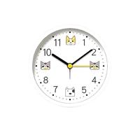 (As show, One size) Analog Alarm Clock 4.5 Inch, Battery Powered Non-Tick Silent Small Desk Clock with Night Light Desk Clock for Nightstand Bedroom