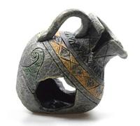 (As show, One size) Aquarium Decoration Resin Broken Pottery Vase Fish for Tank Ornament Betta Fish Accessories Aquatic Caves Fish Hideout