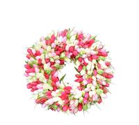 (As show, One size) Artificial Flower Garden Tulips Real Touch FlowerS spring European-style Ornament Simulation Wreath