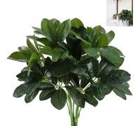(As show, One size) Artificial Shrubs Plants Fake Silk Schefflera Bushes Real Touch Faux Greenery Leaf Arrangements