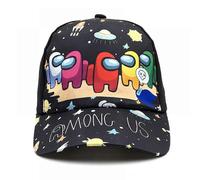 (As show, One size) ATTOE Among us Game Peripheral Printing Children's Baseball Cap Wide Brim Spring Summer Cartoon Sunshade Hat KS-03