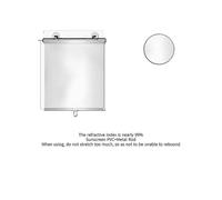 (As show, One size) Auto retractable sunshade suction cup sunscreen curtain roller shutter (silver plated film) 40*125 (a set of suction cups is attached)