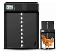 (As show, One size) Automatic Chicken Coop Door, Automatic Chicken Coop Door with Timer and Aluminum Manual with LCD Display, Battery Powered Safe and Comfortable Keeping
