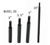 (As show, One size) Automobile parts aluminum alloy heightening gear lever extension rod black multi specification automobile gear head extension(4-inch M10X1.5 black)