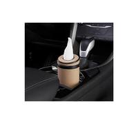 (As show, One size) Automobile Tissue Box Armrest Box Leather Automobile Paper Drawer Broken Window Tissue Tube Beige