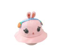 (As show, One size) Baby hat thin section girl baby cute sunshade sunscreen fisherman hatpink