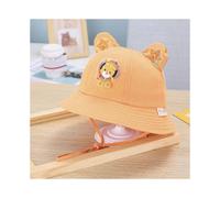 (As show, One size) Baby spring and summer thin sun hat cute super cute children's fisherman hatorange