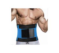 (As show, One size) Back support strap (blue L), lower back bracket for preventing injury and relieving pain, sciatica, spinal stenosis, scoliosis, or intervertebral disc