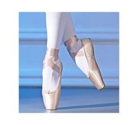(As show, One size) Ballet Pointe Shoes Ballet Slipper Dance Shoe 24.5-25cm Professional Ballet Shoes Pink Ballet Pointe Shoes with Toe Pad Protector for Girls Women