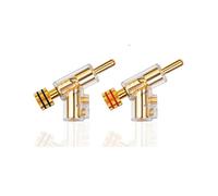 (As show, One size) Banana Plug Audio Amplifier Y-Shaped Gun Type Adapter Hi-End Copper For 4mm Head Self-Locking Speaker Connector Gold Silver