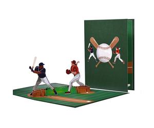 (As show, One size) Baseball Pop-Up Greeting Card 3D Father Day Card with Envelope Anniversary Birthday Retirement Card for Dad Husband Gift
