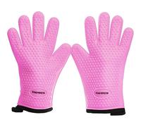 (As show, One size) BBQ Tool Silicone Oven Gloves for Smoker - Extreme Heat Resistant BBQ Gloves - Handle Hot Foods Right on Your Fryer and Pit | Waterproof oven gloves f
