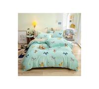 (As show, One size) Bedding Set With 1 Cotton Quilt Cover 1 Fitted Sheet And 2 Pillowcases, 200 X 230 Cm, 180 X 200 Cm, 48 X 72 Cm(happy Zebra), Four-piece Sheet Set