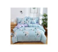 (As show, One size) Bedding Set With 1 Cotton Quilt Cover 1 Fitted Sheet And 2 Pillowcases, 200 X 230 Cm, 180 X 200 Cm, 48 X 72 Cm(vegetable Flowers), Four-piece Sheet Se