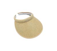 (As show, One size) Beige Retro Women Visor Hat Outdoor Anti-UV Cycling Cap Sun Hat Travel Beach Visor Hat Empty