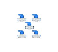 (As show, One size) BESTOMZ 5pcs Stop Valve Fitting Faucet 1/4 Inch OD Hose Connector