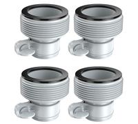 (As show, One size) Bestway 58236 - Intex 10722 - Set Of 4 Adapters For 32 To 38 Mm Filter Pump