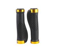 (As show, One size) Bicycle handlebar handle, double locked vice handlebar handle cover, ergonomic handle cover (gold)