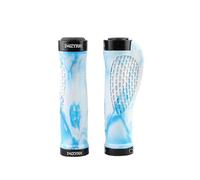 (As show, One size) Bicycle handlebar handle, double locked vice handlebar handle cover, ergonomic handle cover (white blue)