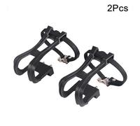 (As show, One size) Bicycle Pedal Toe Clip Strap Belts Nylon Cycling Road Mountain Bike