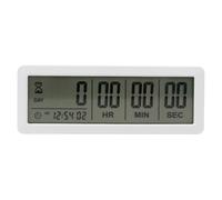 (As show, One size) Big Digital Countdown Timer Clock - 999 Count Down Clock Timer for Graduation Lab Kitchen (White)