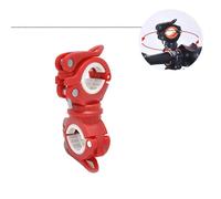 (As show, One size) bikight 360 Angle Rotation Bike Flashlight Mount Holder Clip Multifunction Light Stand Fixing Stand(red)