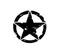 (As show, One size) (Black, 15 Cm)Button Closing Aid (Black)Autodomy Off Road Stars Military Destroyed US Army Stickers Different Sizes 15 cm Pack of 1 units for the Car