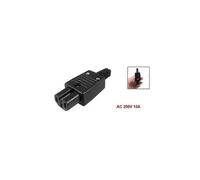 (As show, One size) Black IEC320 C15 Female Outlet Socket Power Adapter Connector AC 250V 10A
