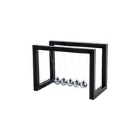 (As show, One size) BlackPendulum Ball, Metal Newton Pendulum Newton Balance Balls Swings Desk Physics Science Pendulum Ball Desk Toy for Home Office Decor