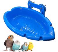 (As show, One size) Blue Bird Cage Shower Bowl Parrot Feeder Bath Shower Parrot Bathroom Bird Cage Bird Accessories For Pet Medium Parrot Parakeet Cockatiel Conure Parrot