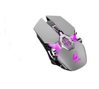 (As show, One size) Bluetooth Wireless Dual Mode Charging Gaming Mouse Silent Water Cooling Illuminated Mechanical Mouse, USB Wireless Mouse with 6 Buttons 6 Replaceable