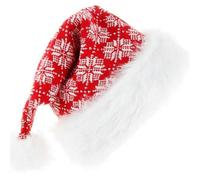(As show, One size) Bonnet de Nol Tricot,Chapeau de Nol en Peluche Douce,Chapeau de Pre Nol en Peluche,Chapeau de Pre Nol Unisexe,Bonnet Noel