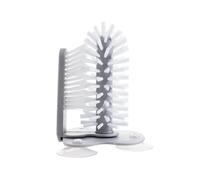 (As show, One size) Bottle Brush Cleaning Glass Brushes - 1pcs Wall Mounted Suction Cup Rotating Washing Pot with Double Sided Bottle Brush Powerful Suction Base for Home