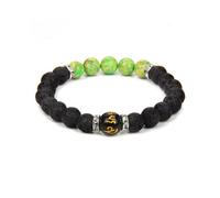 (As show, One size) Bracelets for Women 8mm Chakra Natural Stone Bracelet Lava Rock 7 Chakras Crystals and Healing Stones Bracelets Stress Relief Yoga Anxiety Bead Bracel
