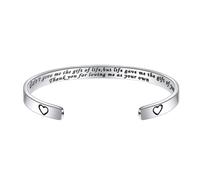 (As show, One size) Bracelets For Women - Engraved Quote Inspirational Bracelet Birthday Christmas Funny Gifts For Best Friend, Daughter, Son, Sister, Niece, Mom, Coworke