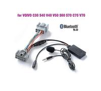 (As show, One size) Car Bluetooth 50 Wireless Phone Call Handsfree Aux In Adapter For Volvo C30 S40 V40 V50 S60 S70 C70 V70 Xc70 S80 Xc90 With Mic