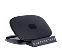 (As show, One size) Car Smartphone Holder with Detachable Parking Number Plate 360Rotation Dashboard Navigation Cushion Universal Bracket