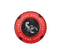 (As show, One size) Car Start Button Cover, Motorcycle Engine Start Stop Button Protective Cover Anti-scratch(black And Red), Scorpion Start Ring Decoration