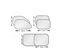 (As show, One size) Car windshield sun visor full rear window sun visor side window sun visor (R-4036 New Silver Coated 6 Piece Set)