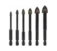 (As show, One size) Carbide Tungsten Drill and Drill Bit Set for Tile - (Tile, Brick, Cement, Concrete, Glass, Plastic, Metal Block, Wood)