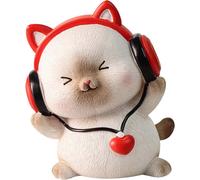 (As show, One size) Cat Car Dashboard Decorations Cute Cat Band Car Ornaments for Car Dashboard Decoration Accessories Home Display
