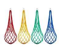 (As show, One size) Chicken Veggies Fruit Food Holder Chicken Toy for Hens Pet Birds Vegetable Hanging Feeder Toys with Metal Hook 4-Piece