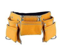 (As show, One size) Children's Leather Tool Belt,Kids Leather Working Tool Belt Child's Tool Apron Pouch Bag(Yellow) hwyl