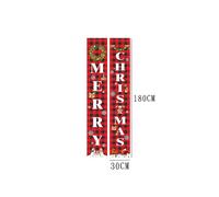 (As show, One size) Christmas Couplet Decorations Party Xmas Background Cloth Banner Merry Christmas Decoration Decorchristmas Couplets With Decorative Santa Claus Propsk