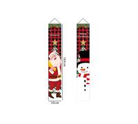 (As show, One size) Christmas Couplet Decorations Party Xmas Background Cloth Banner Merry Christmas Decoration Decorchristmas Couplets With Decorative Santa Claus Propsf