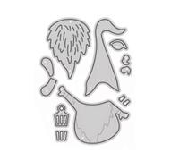 (As show, One size) Christmas Metallic Cutting Die Decorative Santa Claus Die Cuts Template for Card Making Scrapbooking Gift Embellishments