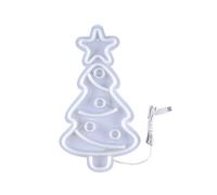 (As show, One size) Christmas Tree Neon Light LED Sign USB Powered Lamp Illuminate Party Wall Decor